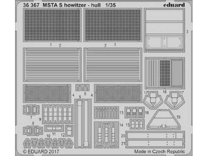 MSTA S howitzer - hull 1/35 - Zvezda - image 1