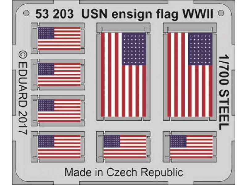 USN ensign flag WW2  STEEL 1/700 - image 1