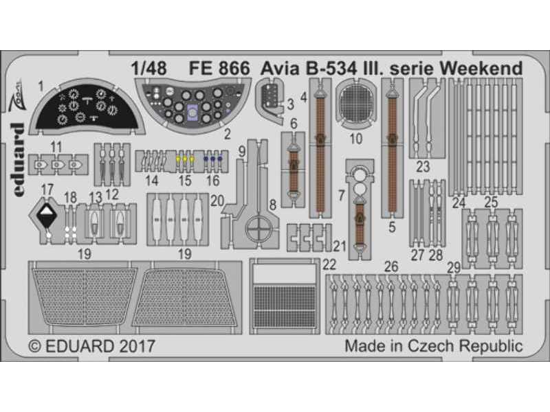 Avia B-534 III. serie Weekend 1/48 - Eduard - image 1