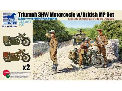 Triumph 3HW Motorcycle w/MP Figure Set - image 1