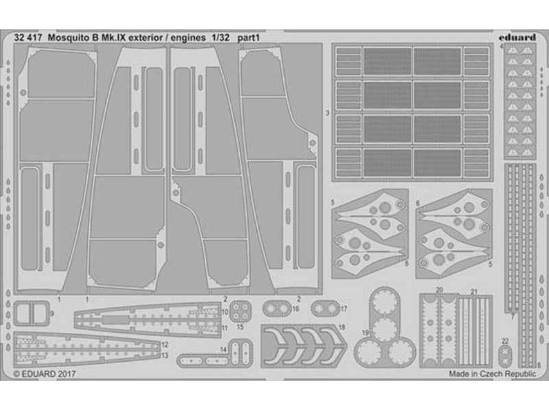 Mosquito B Mk. IX exterior / engines 1/32 - Hk Models - image 1