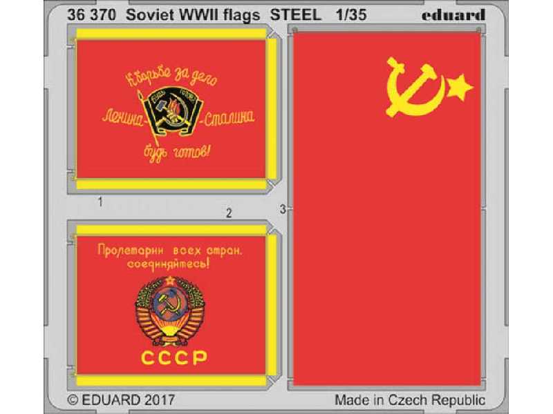 Soviet WWII flags STEEL 1/35 - image 1