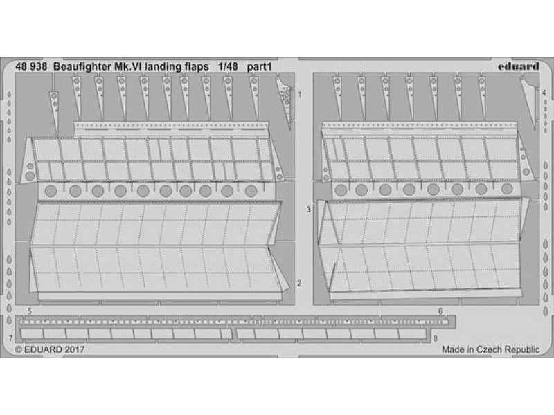 Beaufighter Mk. VI landing flaps 1/48 - Tamiya - image 1