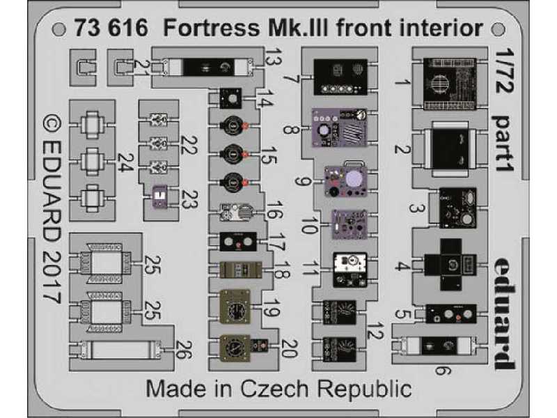 Fortress Mk. III front interior 1/72 - Airfix - image 1