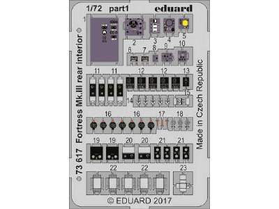 Fortress Mk. III rear interior 1/72 - Airfix - image 1