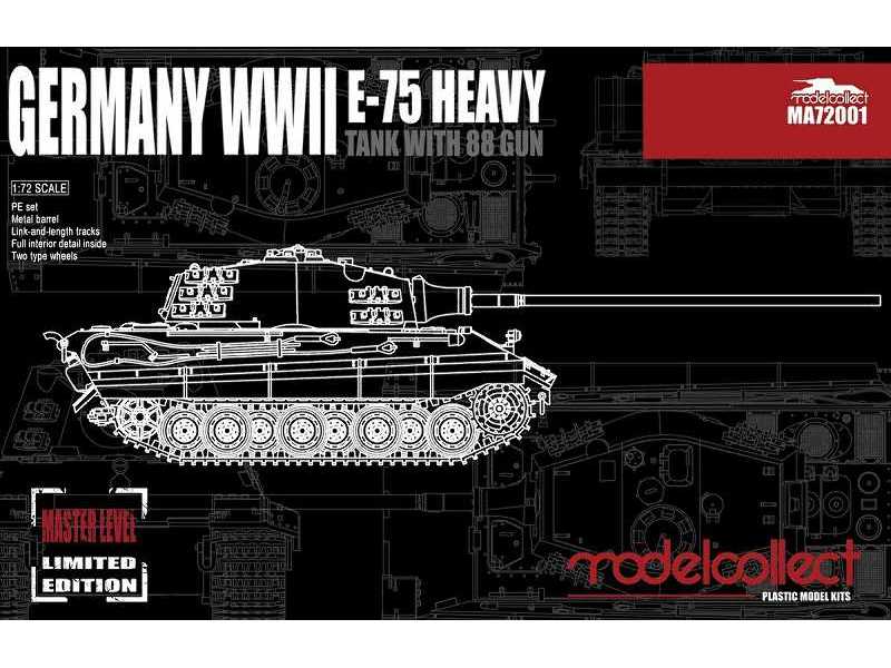 Germany WW2 E-75 Heavy Tank With 88 Gun - image 1