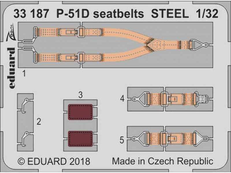 P-51D seatbelts STEEL 1/32 - Revell - image 1