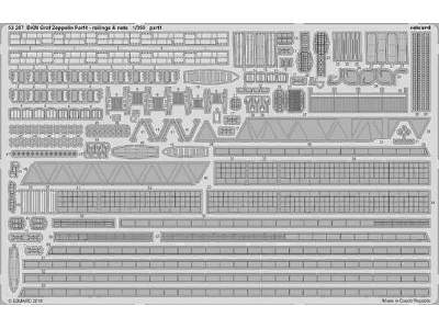 DKM Graf Zeppelin railings & nets  pt.4 1/350 - Trumpeter - image 1