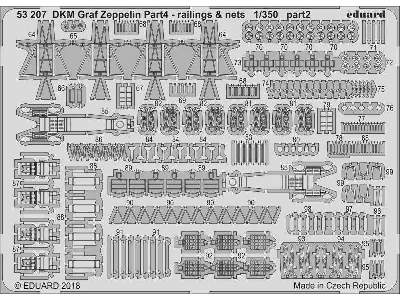DKM Graf Zeppelin railings & nets  pt.4 1/350 - Trumpeter - image 2