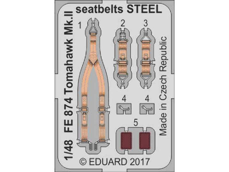 Tomahawk Mk. II seatbelts STEEL 1/48 - Airfix - image 1 Tomahawk Mk. II seatbelts STEEL 1/48 - Airfix - image 1