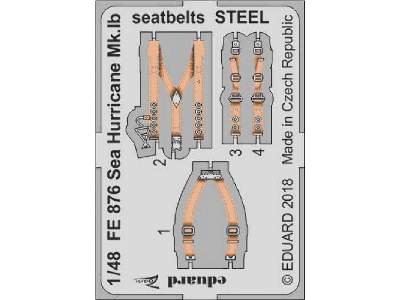 Sea Hurricane Mk. Ib seatbelts STEEL 1/48 - Airfix - image 1