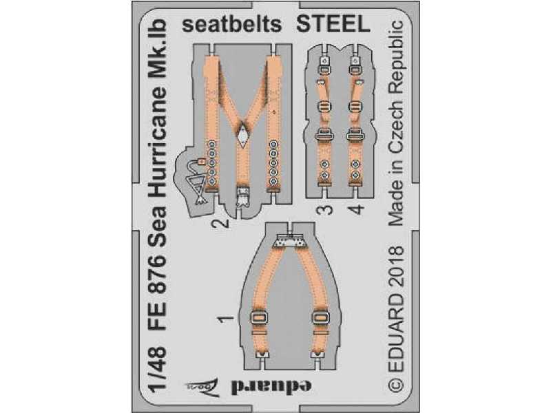 Sea Hurricane Mk. Ib seatbelts STEEL 1/48 - Airfix - image 1