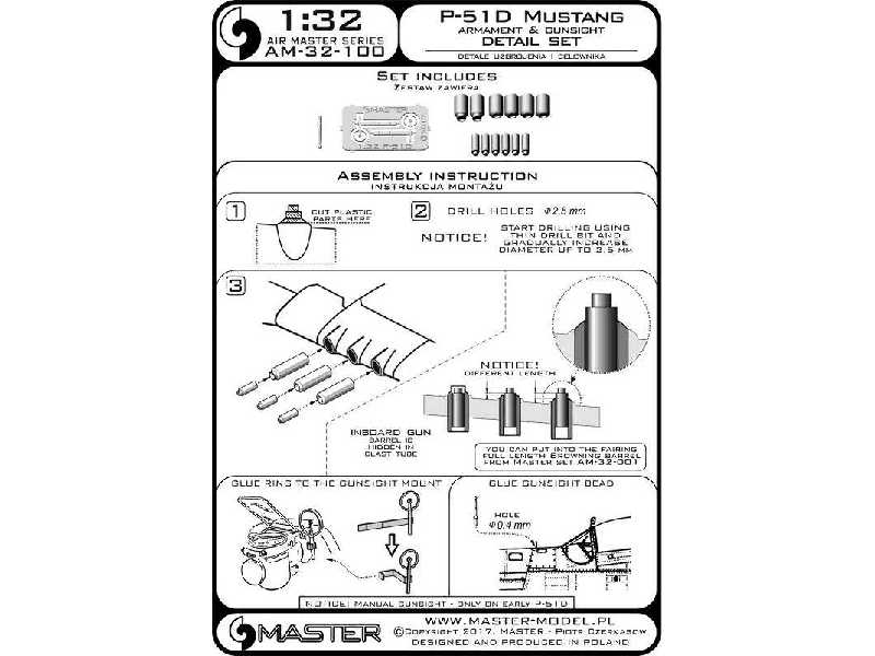 P-51d Mustang - Zestaw Detali - Uzbrojenie I Celownik - image 1