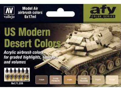Model Air Color Set US Modern Desert Colors  - 6 pcs. - image 1