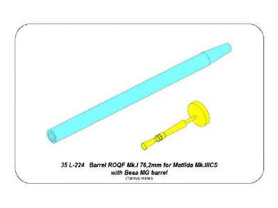 Barrel ROQF Mk.I 76.2mm for Matilda Mk.IIICS with Besa MG barrel - image 11