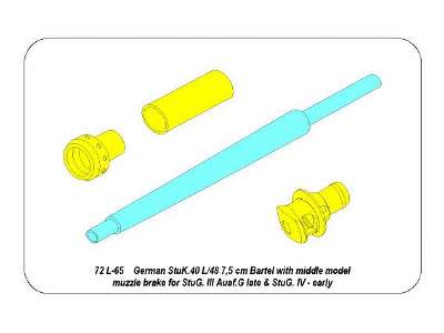 German StuK.40 L/48 7.5 cm Bartel with middle model muzzle brake - image 8