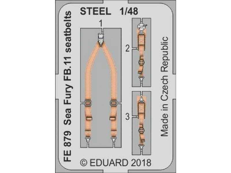 Sea Fury FB.11 seatbelts STEEL 1/48 - Airfix - image 1