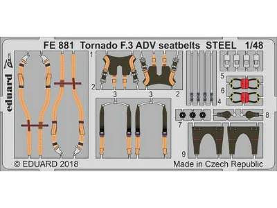 Tornado F.3 ADV seatbelts STEEL 1/48 - Revell - image 1