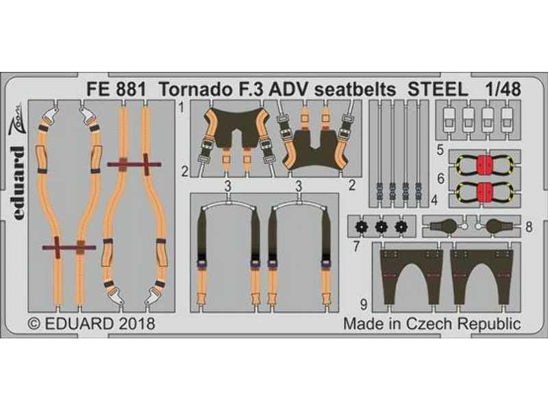 Tornado F.3 ADV seatbelts STEEL 1/48 - Revell - image 1