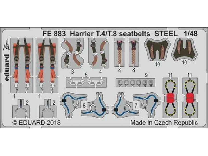 Harrier T.4/ T.8 seatbelts STEEL 1/48 - Kinetic - image 1