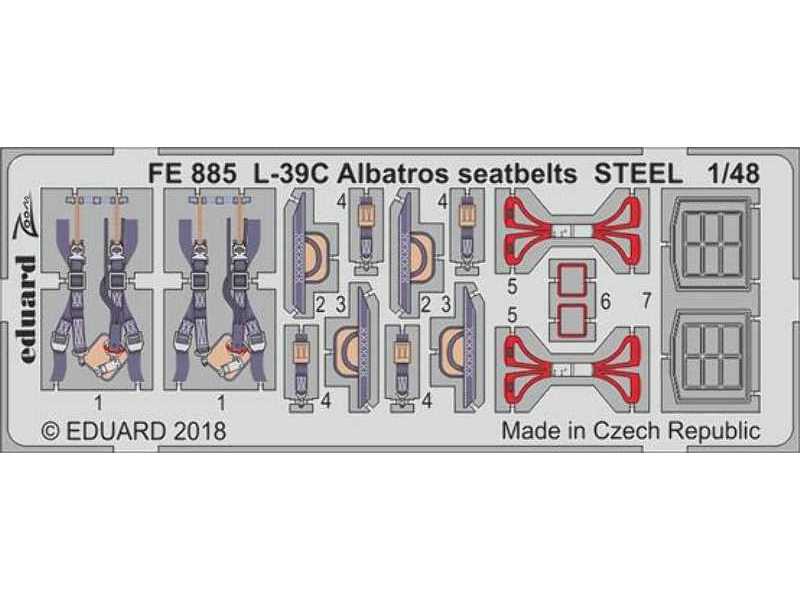 L-39C Albatros seatbelts STEEL 1/48 - Trumpeter - image 1