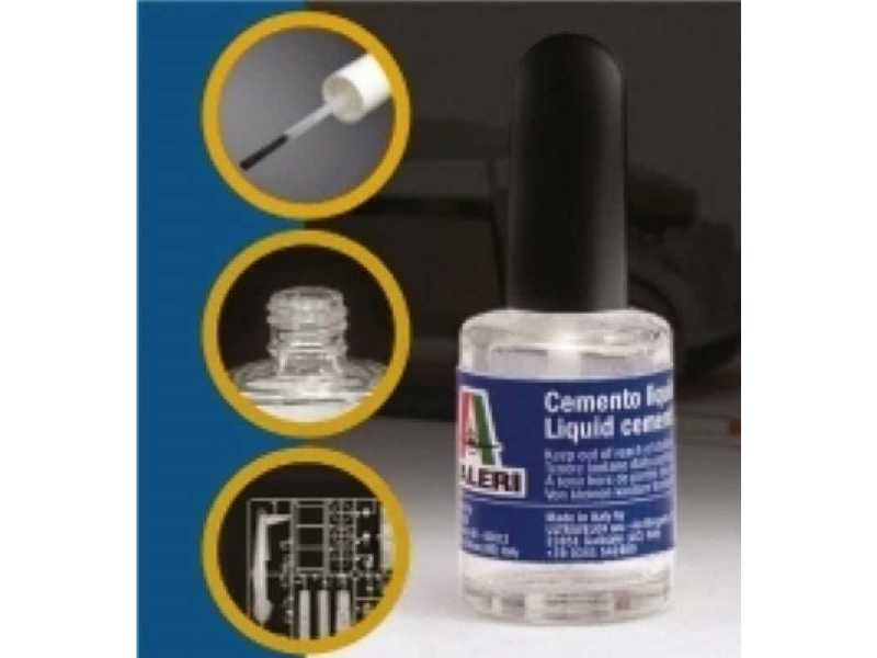 Liquid Cement For Plastic large brush 15ml - image 1