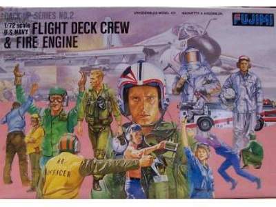 Modern US Navy Flight Deck Crew And Fire Engine - image 1