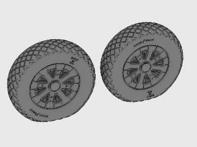 F4u Corsair/F6f Hellcat Diamond Thread Wheels Set - image 2