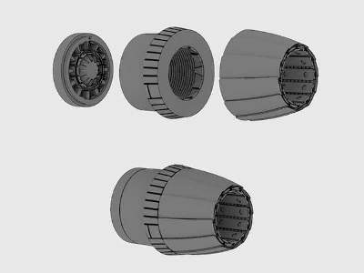 F/A-18 E/F Super Hornet Engine Nozzles For Revell - image 1