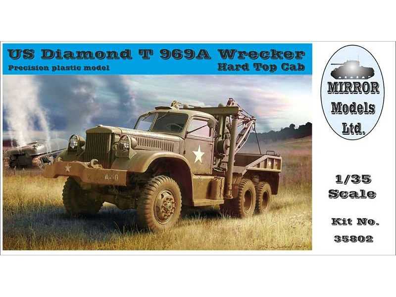 US Diamond T 969a Wrecker Hard Top Cab - image 1