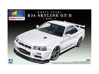 Silver Nissan Skyline GT-R BN R34 1/72 mode high detail metal 