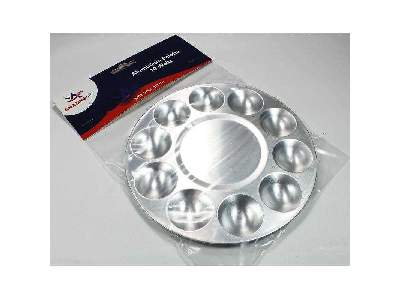 Aluminum Paint Mixing Palette, diameter 17cm, 10 holes - image 1