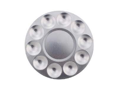 Aluminum Paint Mixing Palette, diameter 17cm, 10 holes - image 2