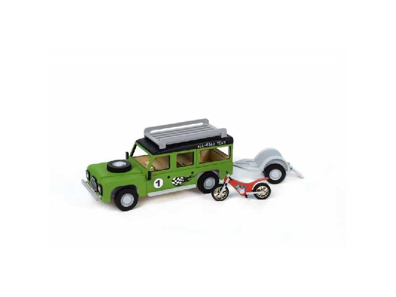 Junior Collection: Police Patrol - Land Rover w/bike - set - image 1