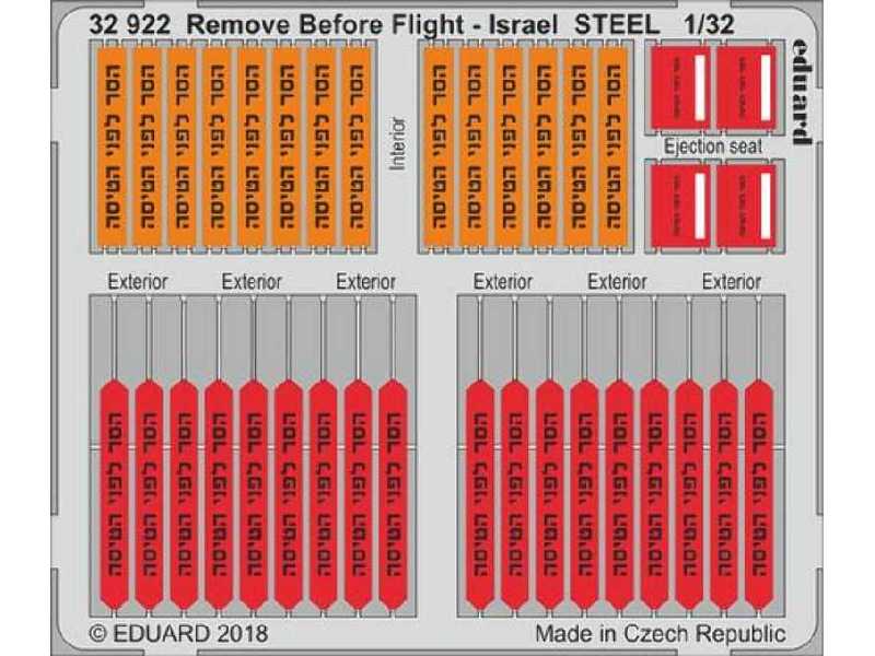 Remove Before Flight - Israel STEEL 1/32 - image 1