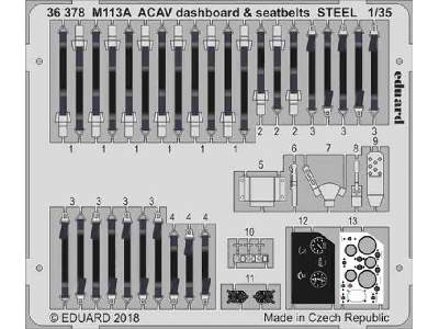 M113A ACAV dashboard & seatbelts STEEL 1/35 - Afv Club - image 1