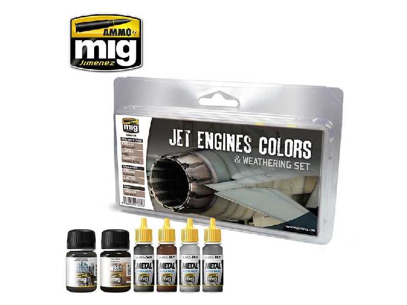 A.Mig-7445 Jet Engines Colors And Weathering Set - image 1