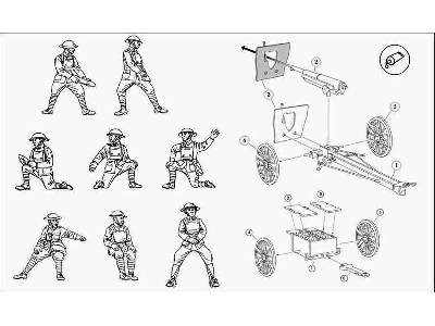 WWI US artillery with 75mm Cannon and ammo caisson  - image 2