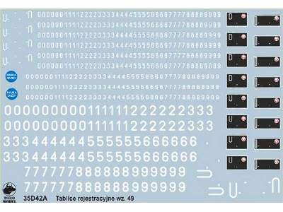 Polish Army vehicles - Registration numbers 1946 pattern & sten. - image 1