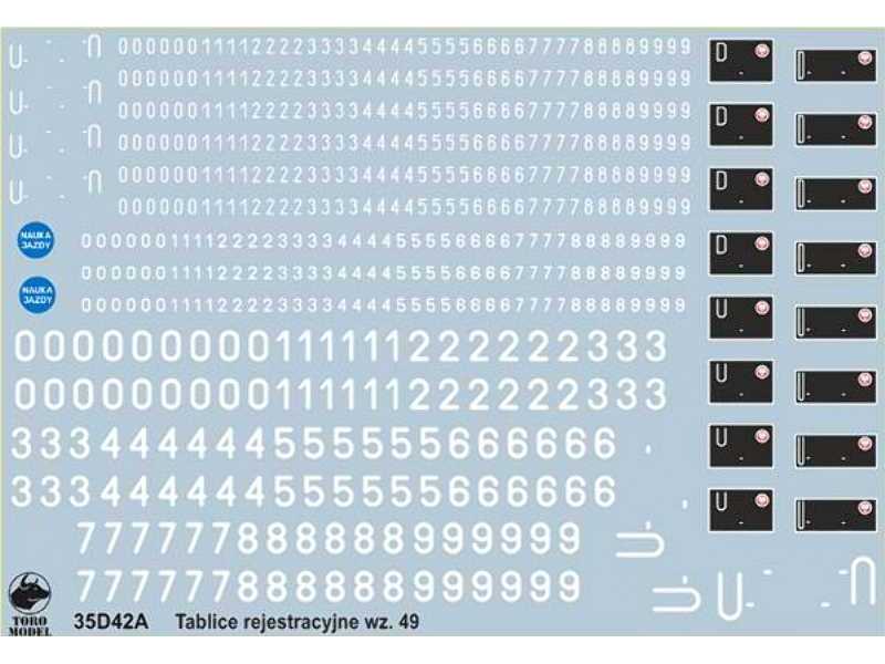 Polish Army vehicles - Registration numbers 1946 pattern & sten. - image 1