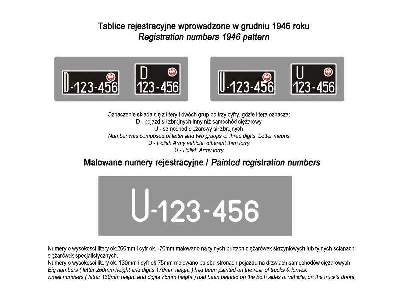 Polish Army vehicles - Registration numbers 1946 pattern & sten. - image 3