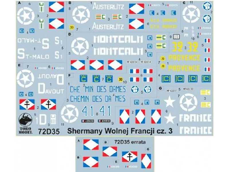 Free French Forces Sherman tanks vol.3 - 1/72 - image 1