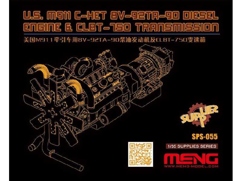 U.S. M911 C-HET 8V-92TA-90 Diesel Engine & CLBT-750 Transmission - image 1