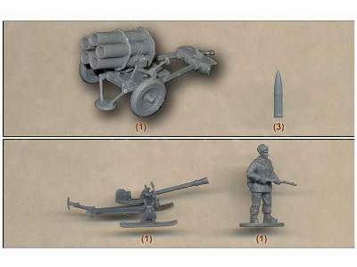 German 21cm Nebelwerfer 42 and 8,8 cm Raketenwerfer 43 with crew - image 3