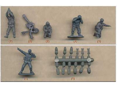set 2 Modern US Soldiers in Action Caesar Miniatures H094-1/72 Scale 