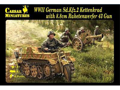 Sd.Kfz.2 Kettenkrad with 8.8cm Raketenwerfer 43 Gun and crew - image 1