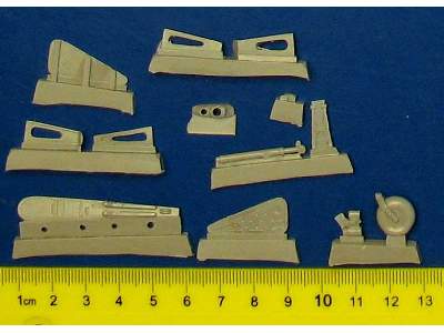 Focke-wulf Fw 190 D-9 Tail Wheel For Hasegawa Kits, 7 Resin Part - image 3