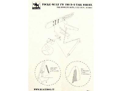 Focke-wulf Fw 190 D-9 Tail Wheel For Hasegawa Kits, 7 Resin Part - image 4