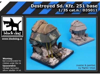 Destroyed Sd.Kfz.251 Base - image 5