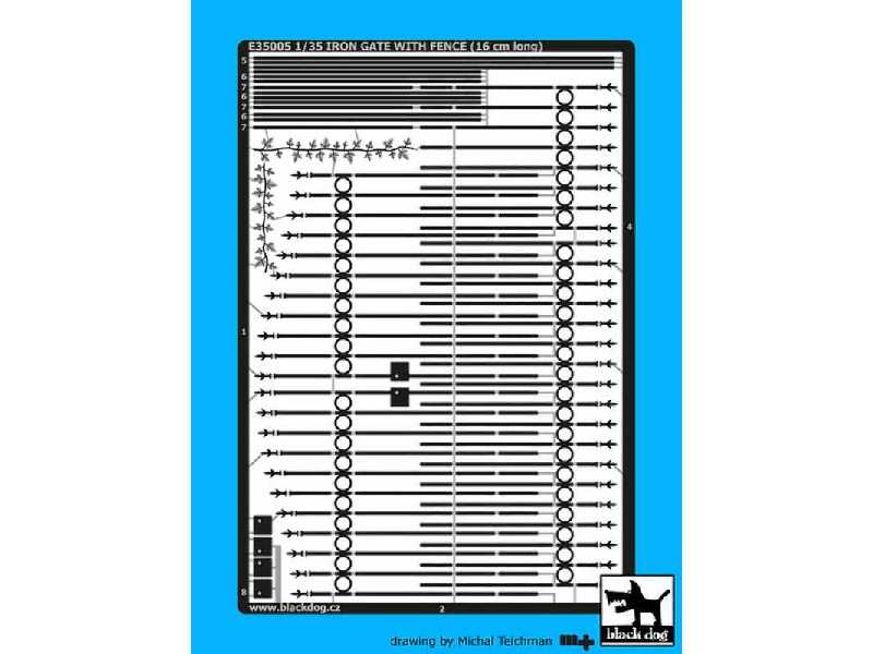 Iron Gate With Fence (16 cm Long) - image 1